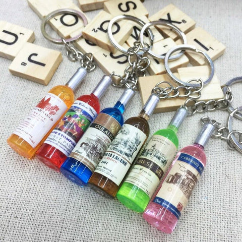 Mini Wine Bottle Keychains - Viniculture